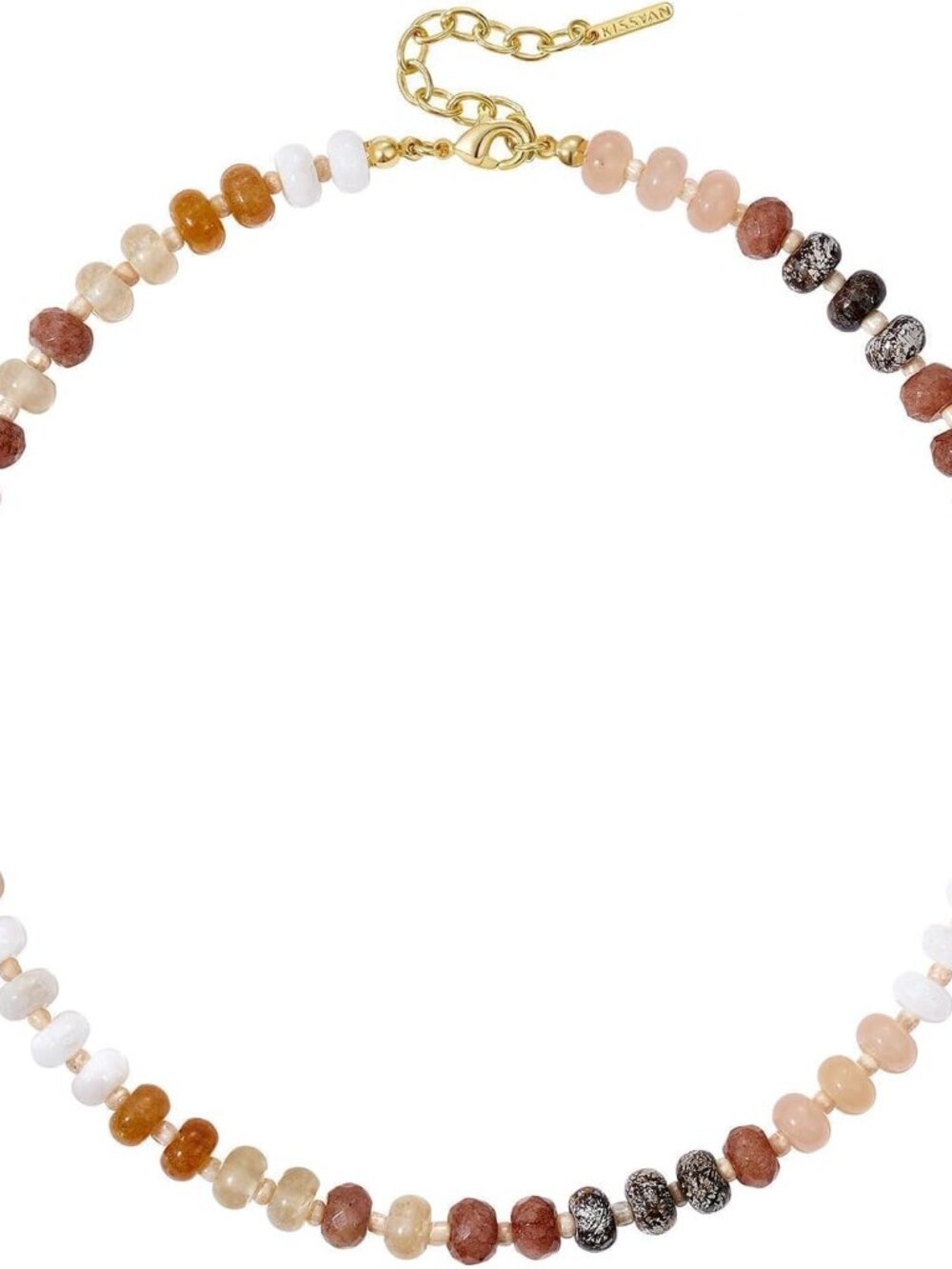 Kissyan Beaded Gemstone Necklace – Handcrafted Chic for Any Occasion